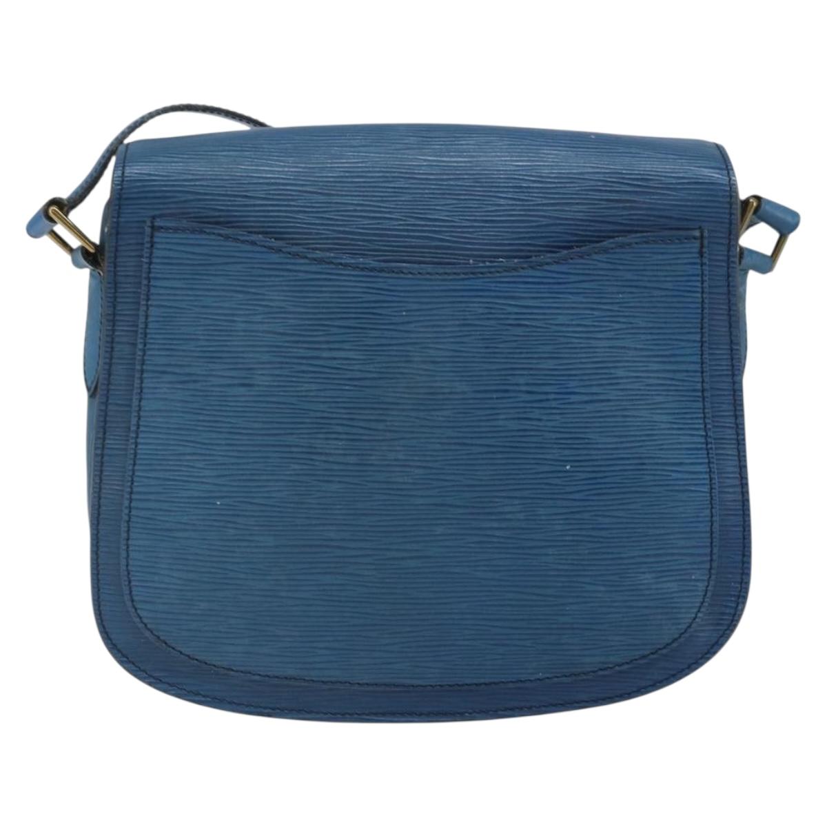 LOUIS VUITTON Epi Saint Cloud GM Shoulder Bag Toledo Blue M52195 LV Auth 168028