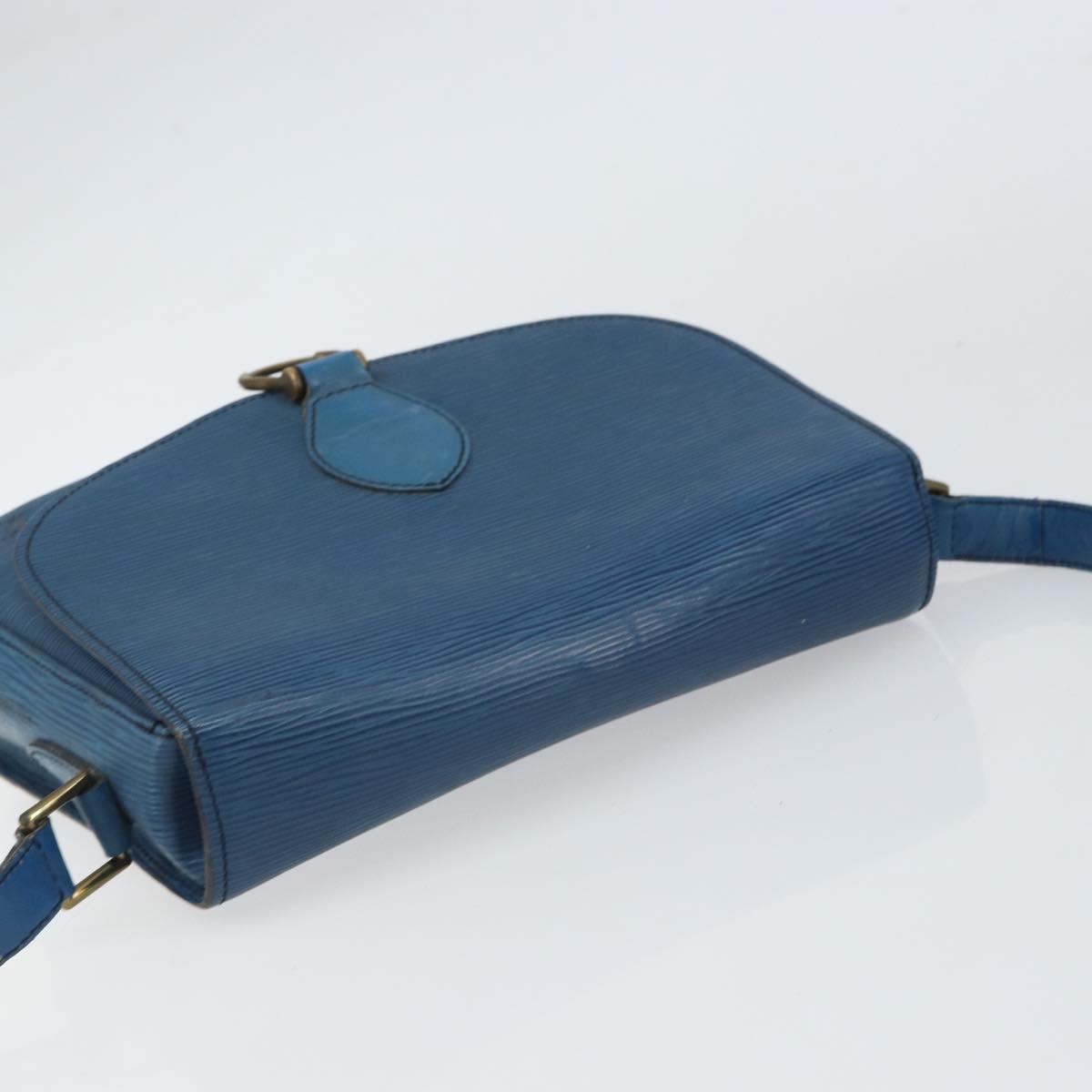 LOUIS VUITTON Epi Saint Cloud GM Shoulder Bag Toledo Blue M52195 LV Auth 168028
