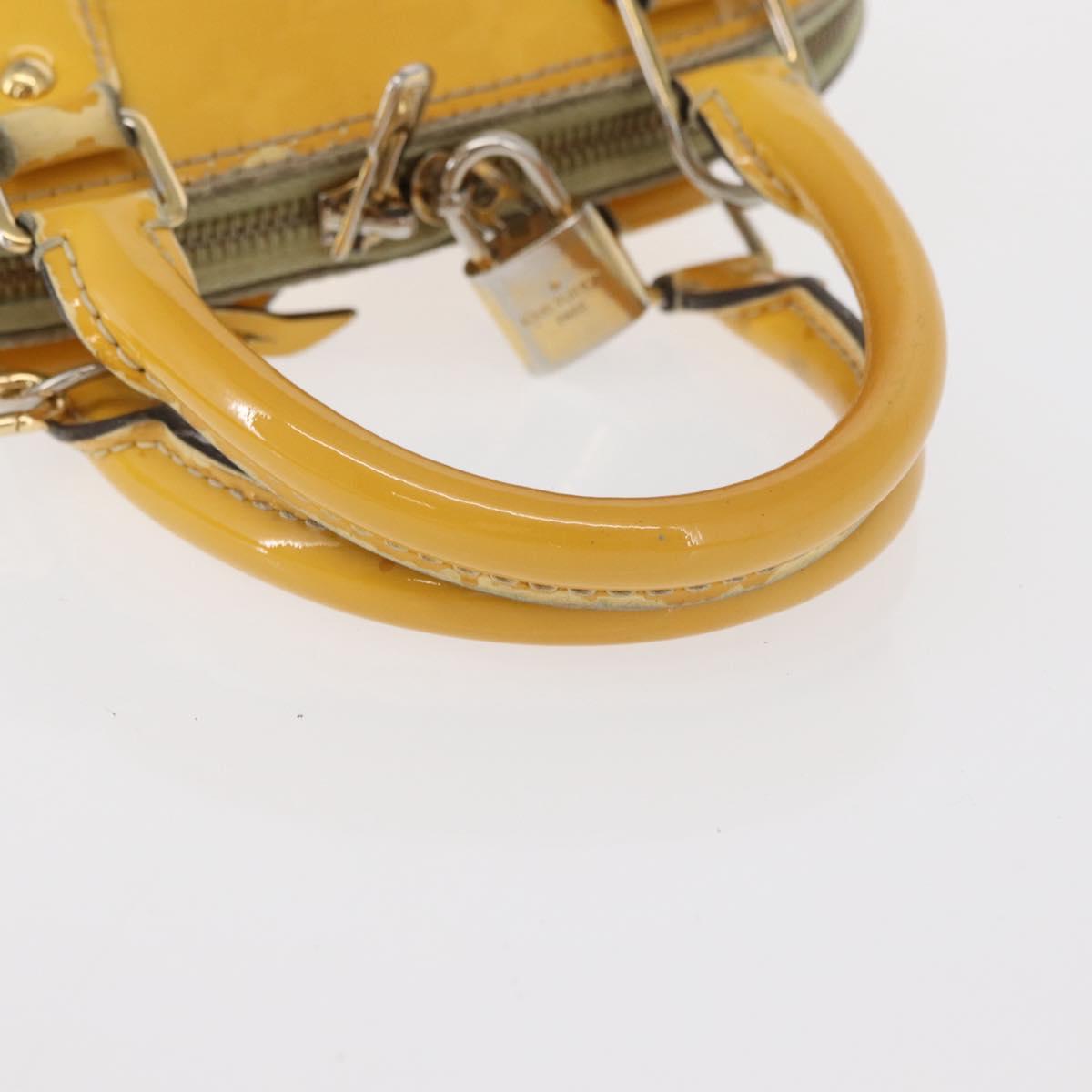 LOUIS VUITTON Monogram Vernis Alma PM Hand Bag Citrin M90101 LV Auth 168034