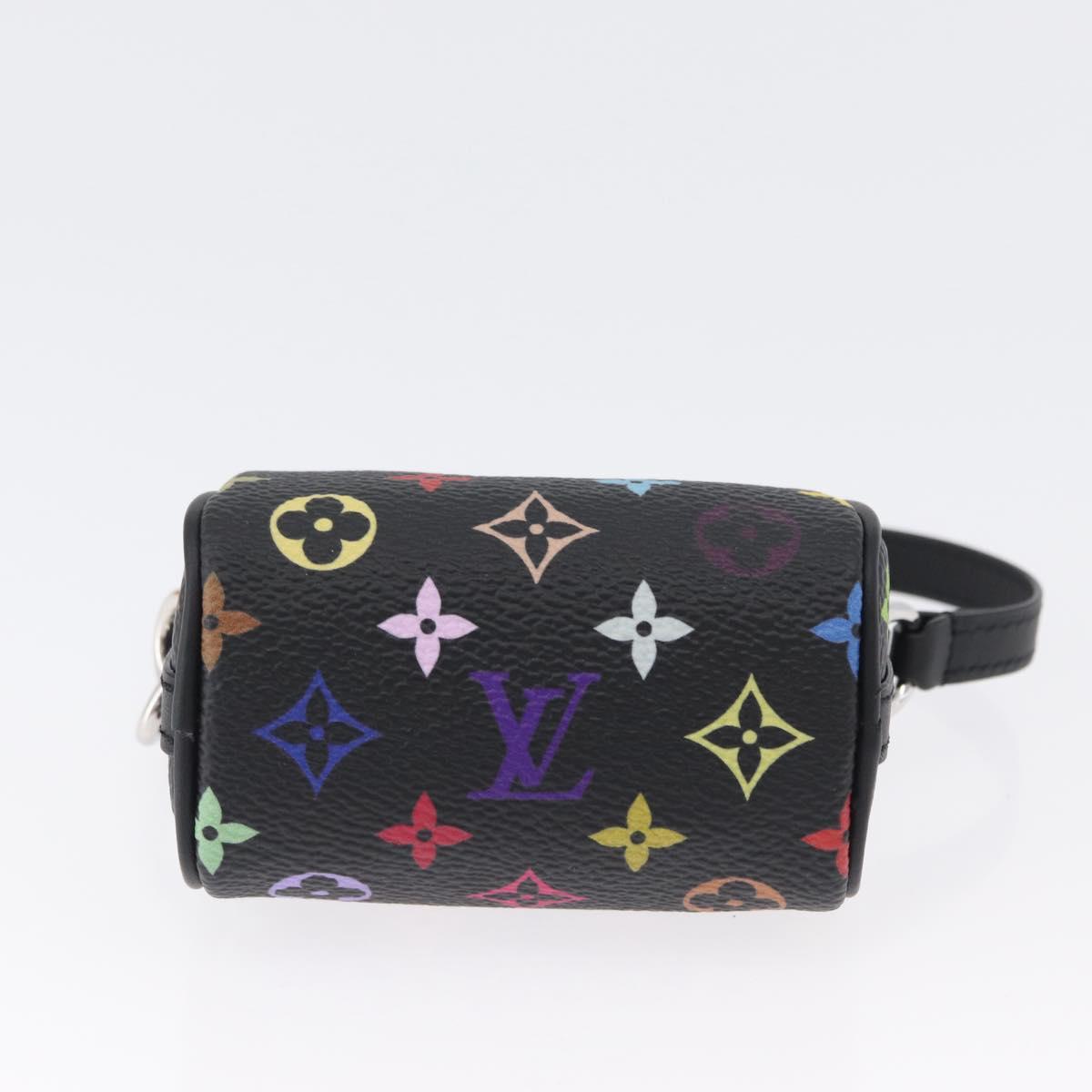 LOUIS VUITTON Multicolor Micro Speedy Bag Charm Black M02459 LV Auth 168038SM