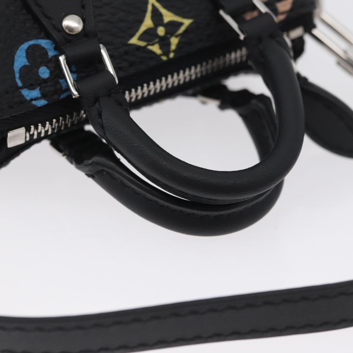 LOUIS VUITTON Multicolor Micro Speedy Bag Charm Black M02459 LV Auth 168038SM