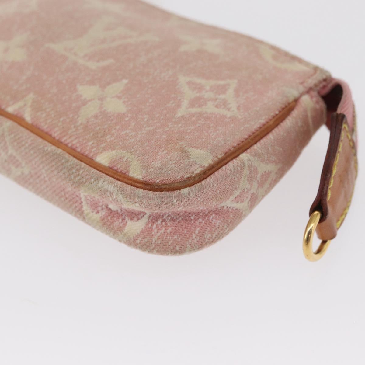 LOUIS VUITTON Monogram Jaguar Micro Pouches Coin Purse Pink M81176 Auth 168045