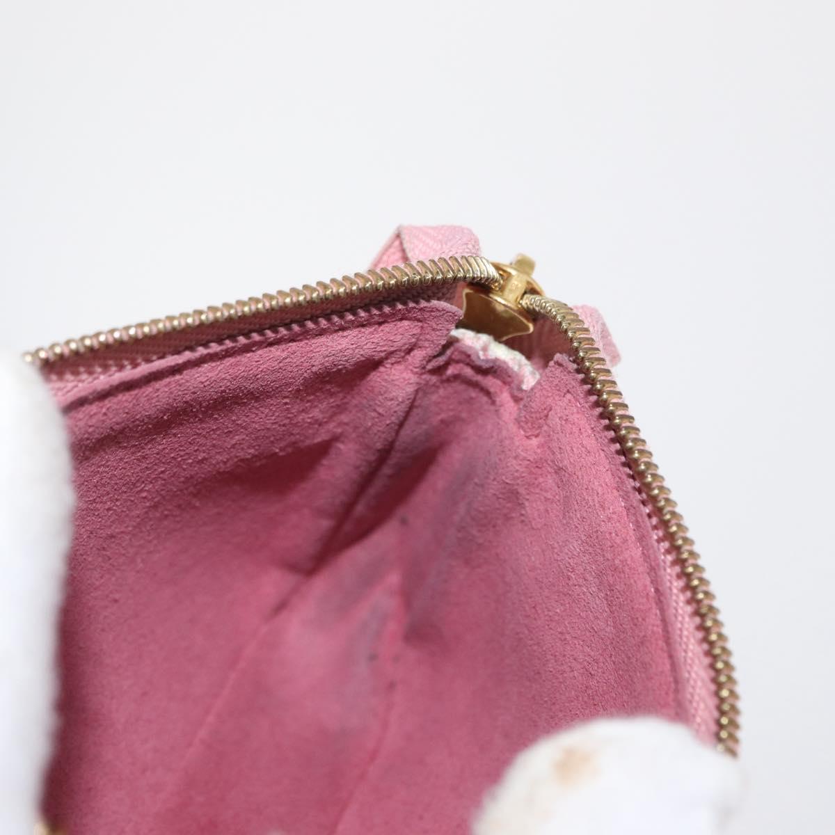 LOUIS VUITTON Monogram Jaguar Micro Pouches Coin Purse Pink M81176 Auth 168045