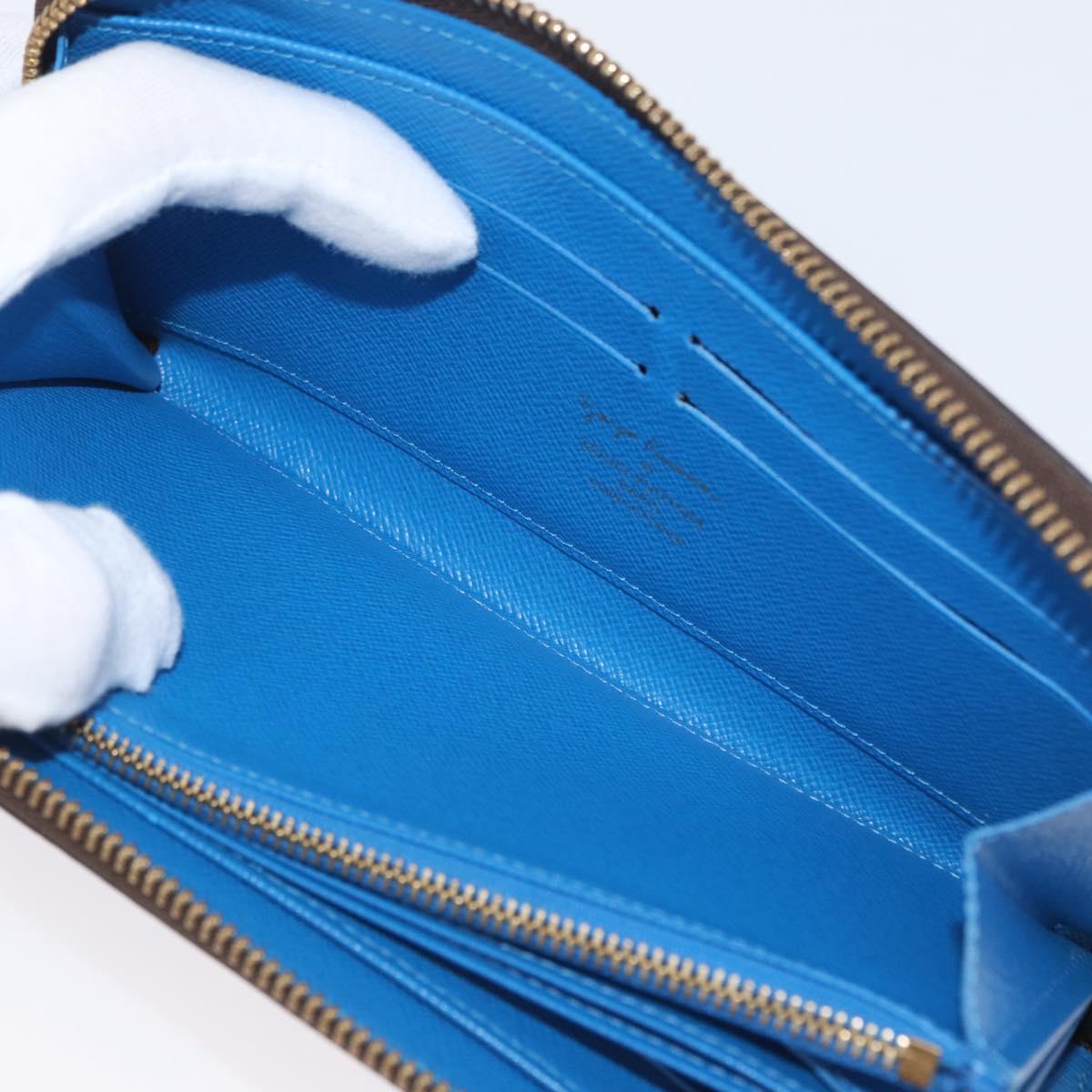 LOUIS VUITTON Monogram Yayoi Kusama Zippy Wallet Blue M60448 LV Auth 168048SAV
