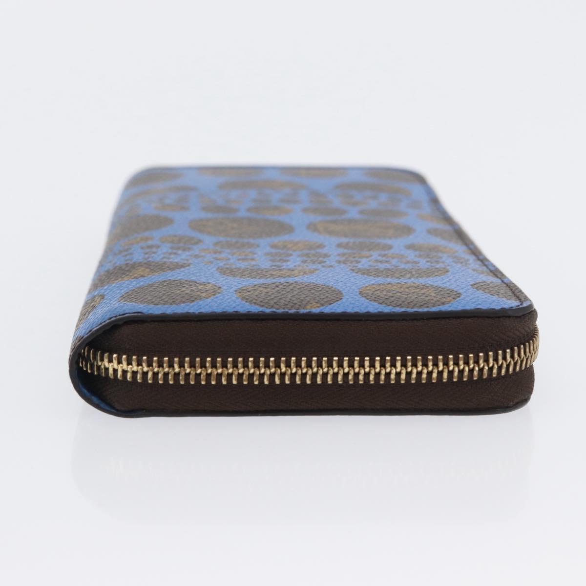 LOUIS VUITTON Monogram Yayoi Kusama Zippy Wallet Blue M60448 LV Auth 168048SAV