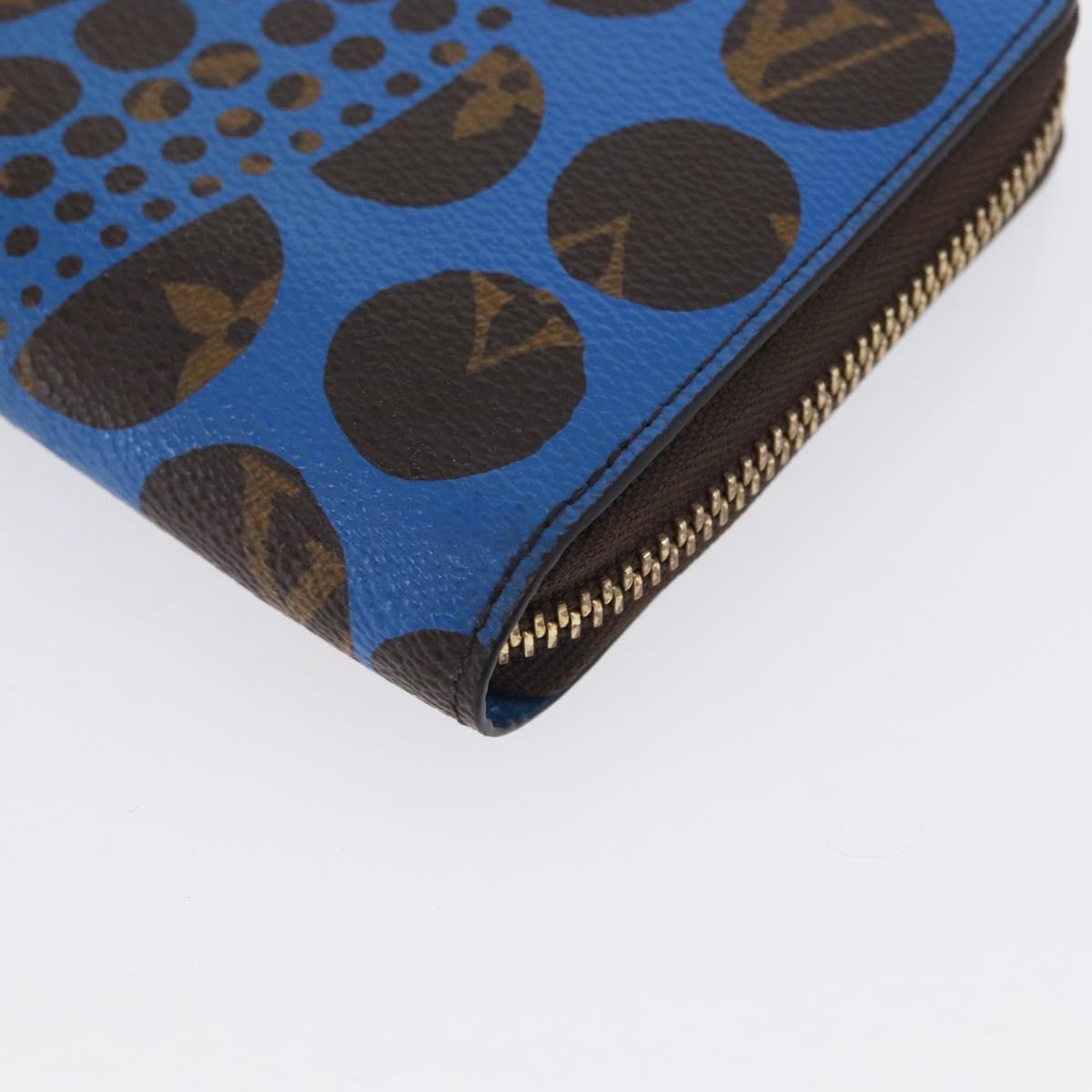 LOUIS VUITTON Monogram Yayoi Kusama Zippy Wallet Blue M60448 LV Auth 168048SAV