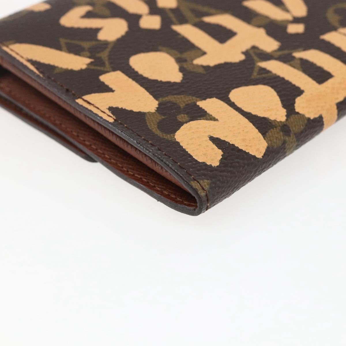 LOUIS VUITTON Graffiti Porte Monnaie Credit Wallet Orange M92190 Auth 168049SAV