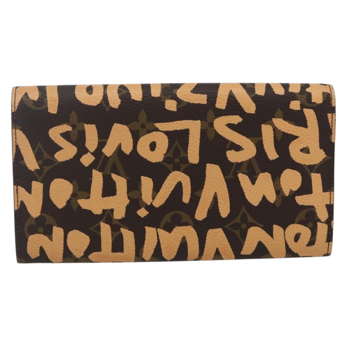LOUIS VUITTON Graffiti Porte Monnaie Credit Wallet Orange M92190 Auth 168049SAV
