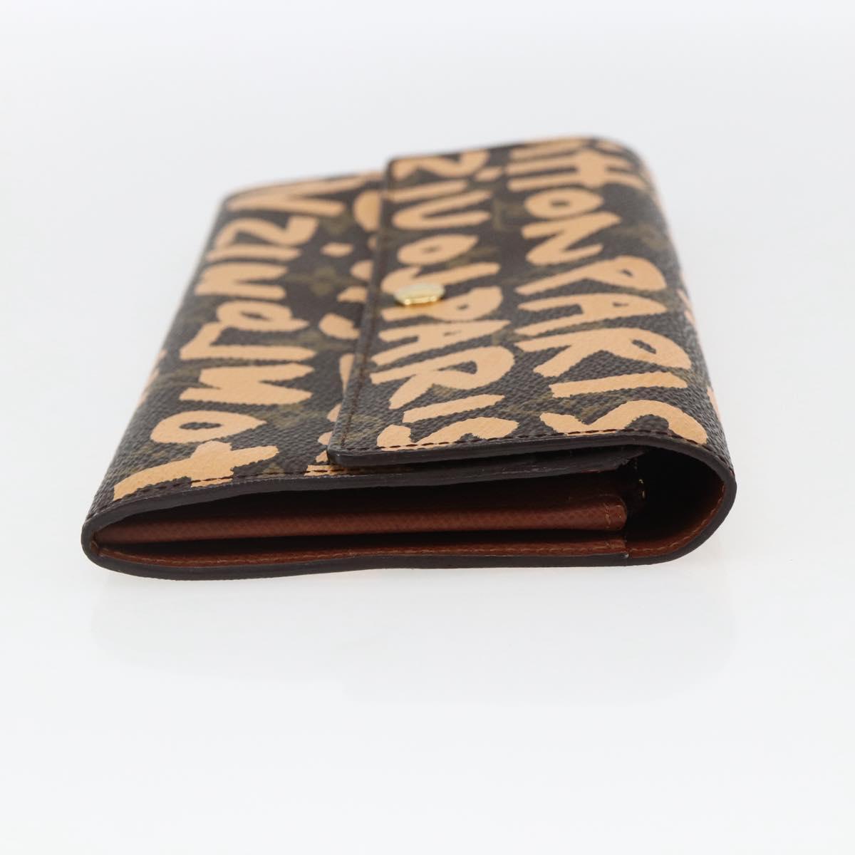 LOUIS VUITTON Graffiti Porte Monnaie Credit Wallet Orange M92190 Auth 168049SAV