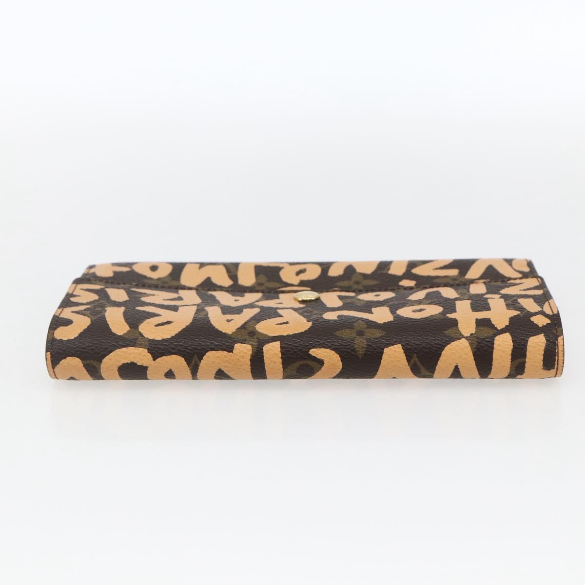 LOUIS VUITTON Graffiti Porte Monnaie Credit Wallet Orange M92190 Auth 168049SAV