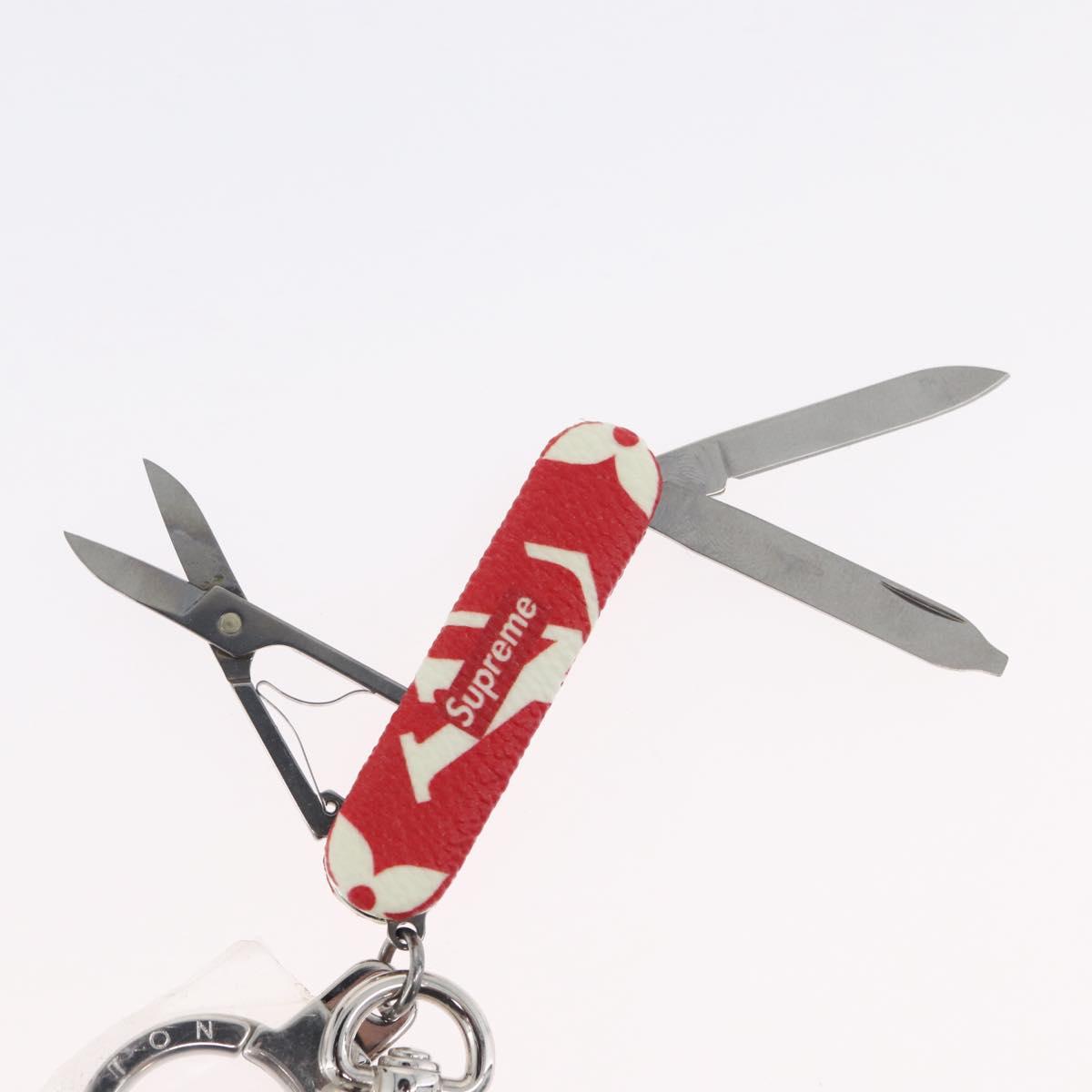 LOUIS VUITTON Monogram LV x Supreme Pocket Knife Key Chain MP2070 Auth 168051SM