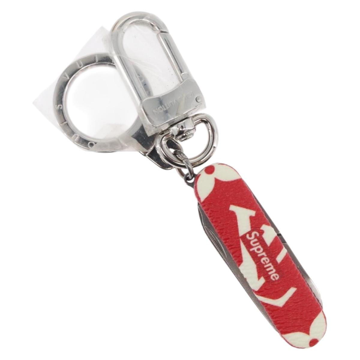 LOUIS VUITTON Monogram LV x Supreme Pocket Knife Key Chain MP2070 Auth 168051SM