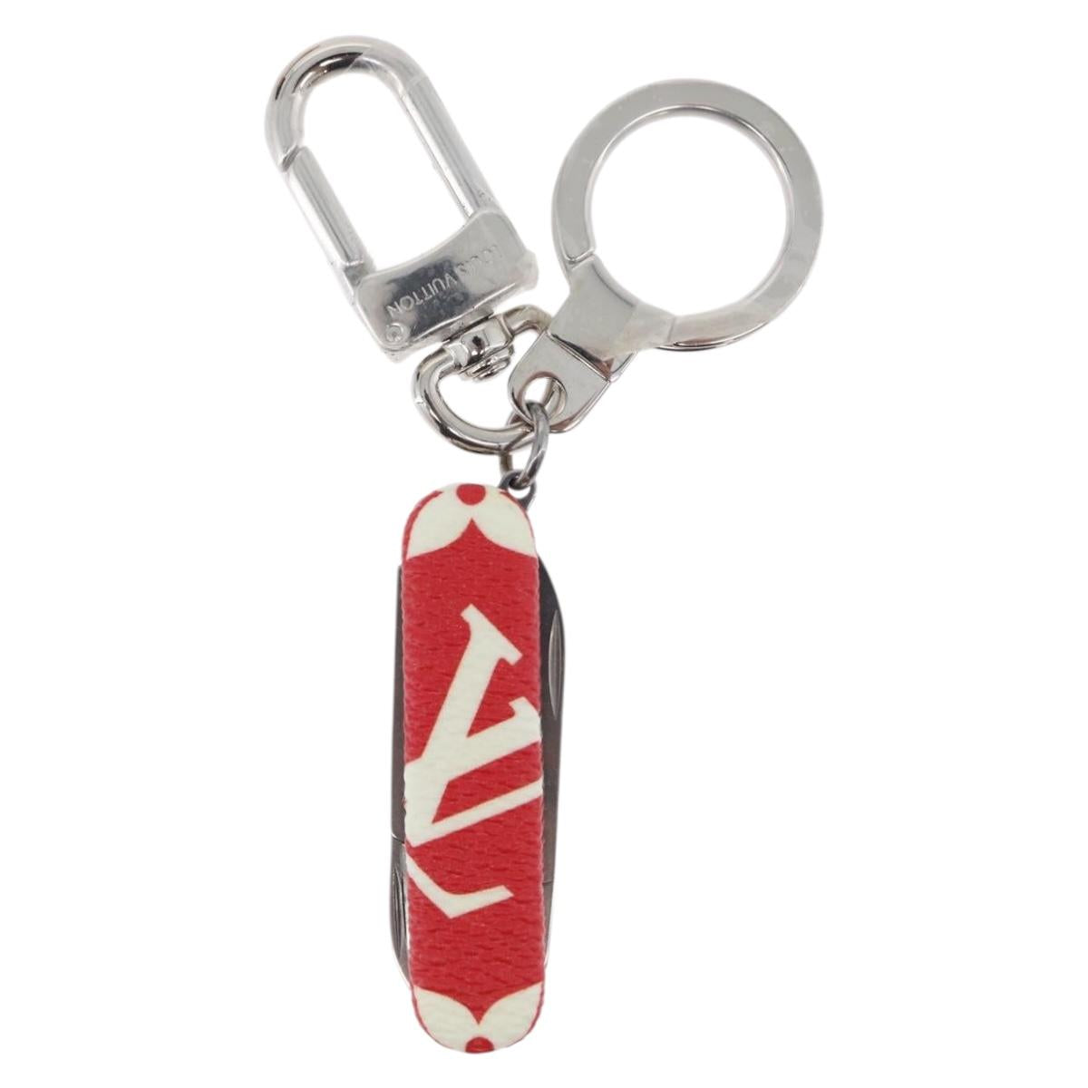 LOUIS VUITTON Monogram LV x Supreme Pocket Knife Key Chain MP2070 Auth 168051SM