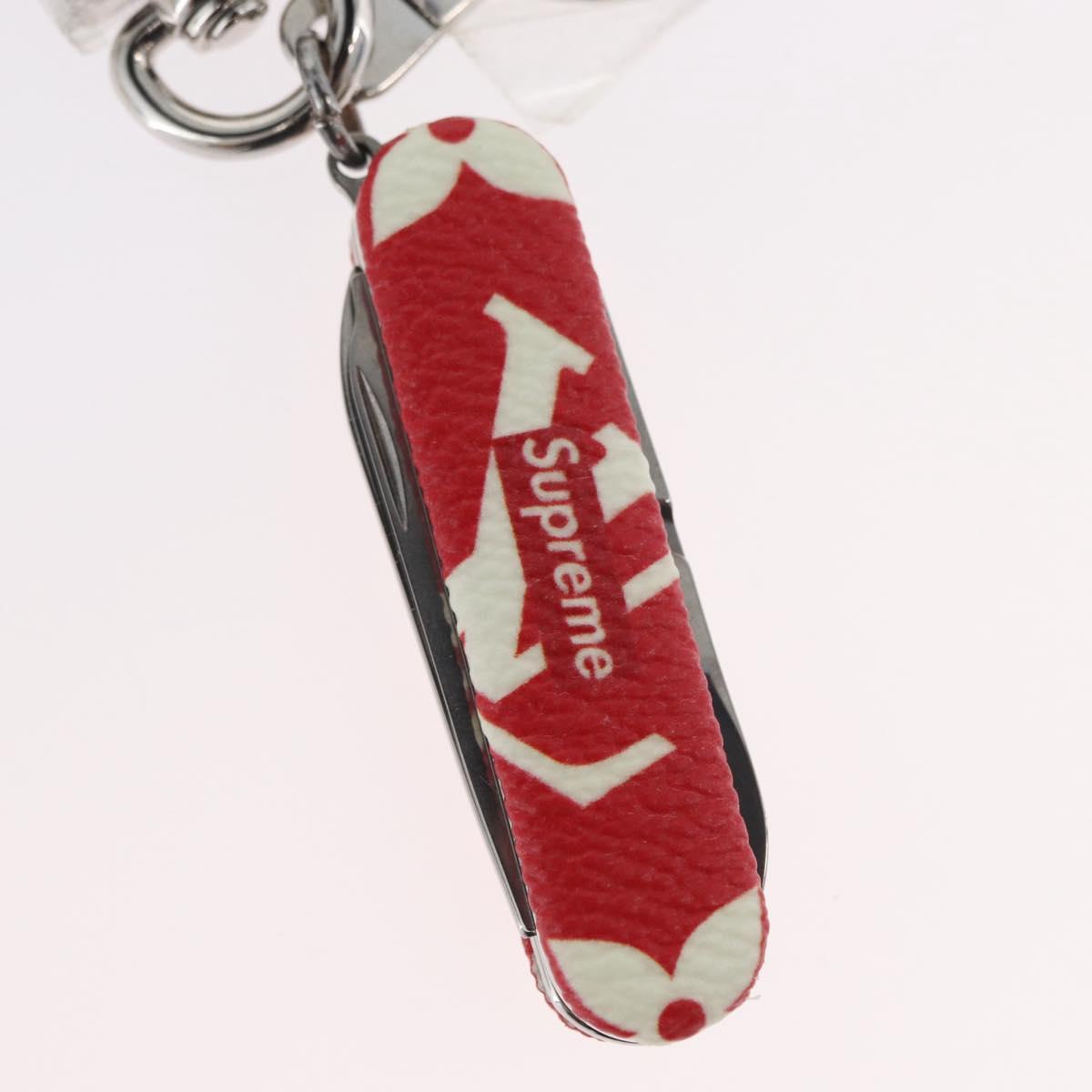 LOUIS VUITTON Monogram LV x Supreme Pocket Knife Key Chain MP2070 Auth 168051SM