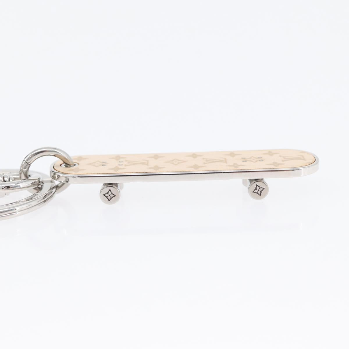 LOUIS VUITTON Porte Cres Skate Board Charm metal Beige MP3135 LV Auth 168052M