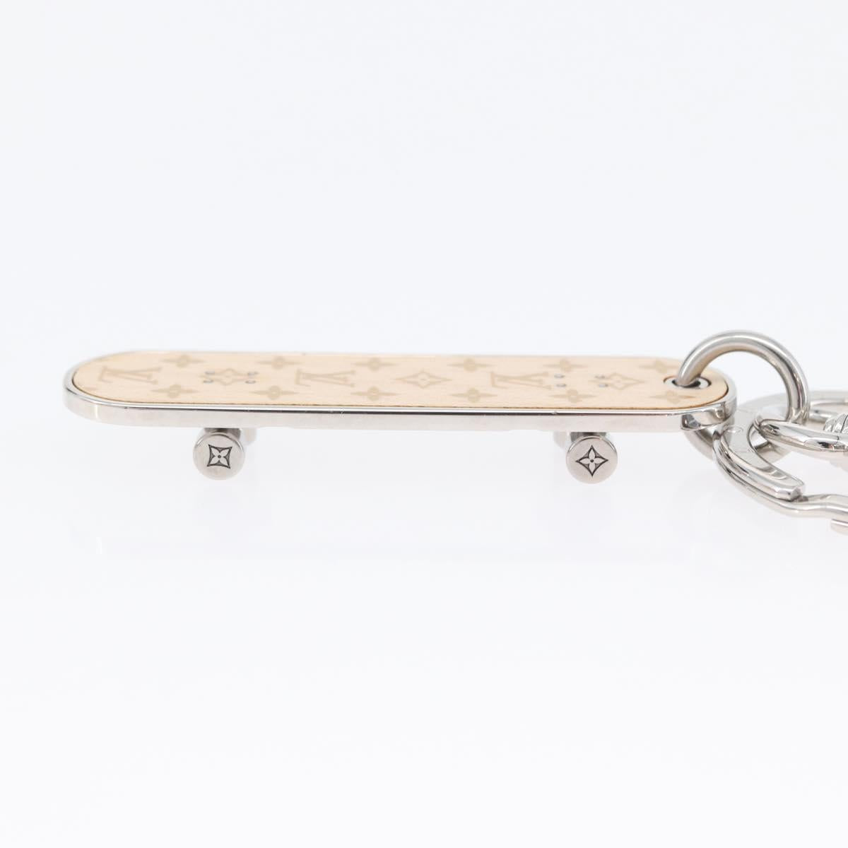 LOUIS VUITTON Porte Cres Skate Board Charm metal Beige MP3135 LV Auth 168052M