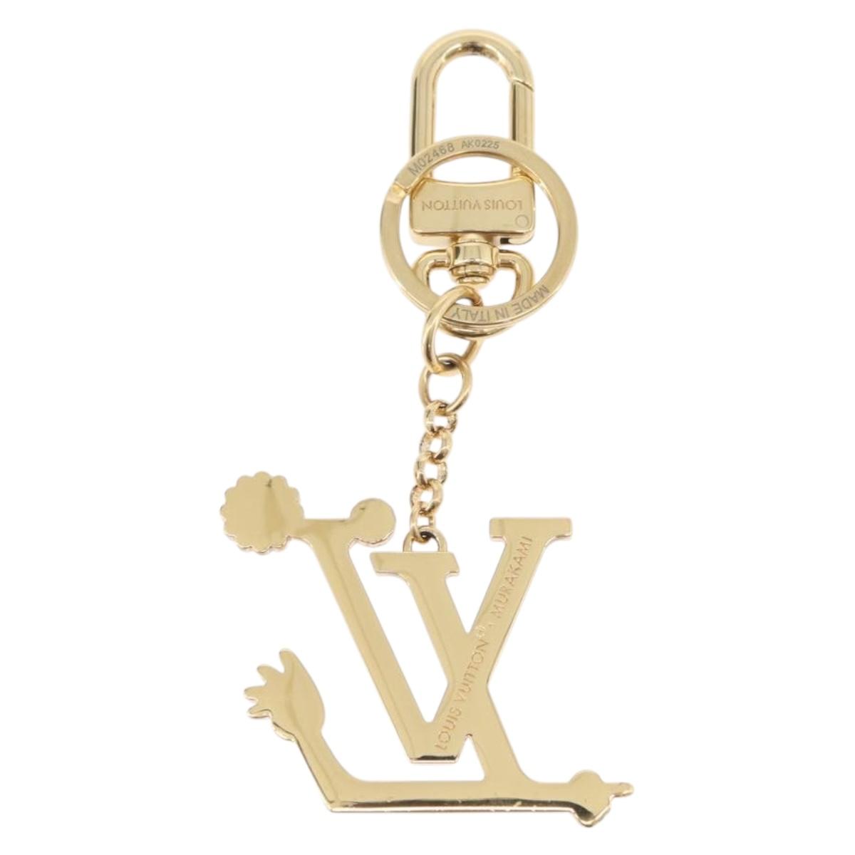 LOUIS VUITTON LV Iconic Superflat Charm metal Gold Tone M02468 LV Auth 168053SAM
