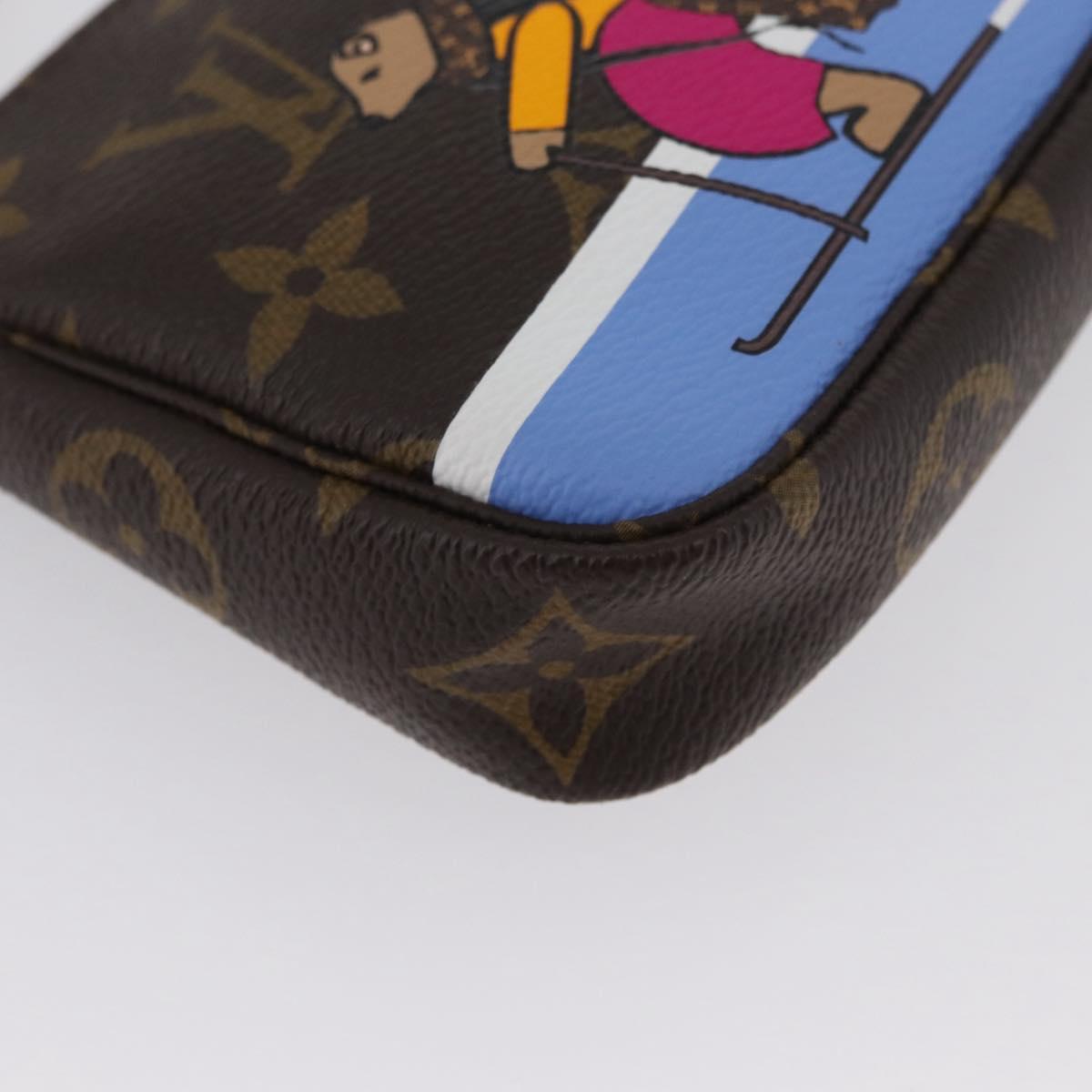 LOUIS VUITTON Monogram Ski Bear Mini Pochette Accessoires Pouch M67769 168066SAM