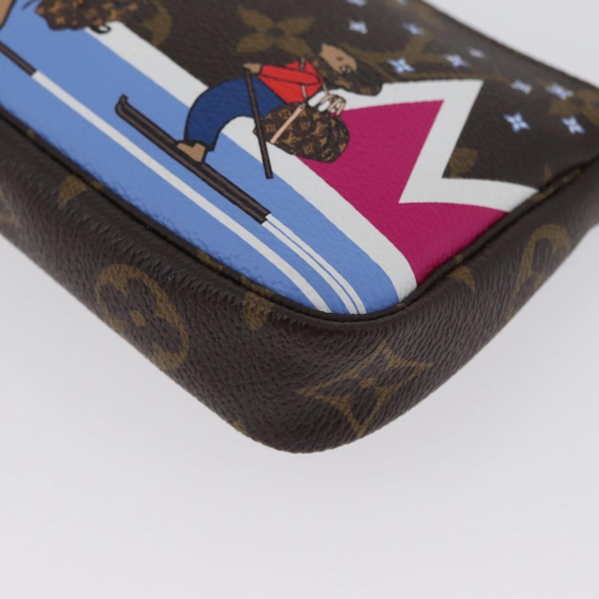 LOUIS VUITTON Monogram Ski Bear Mini Pochette Accessoires Pouch M67769 168066SAM