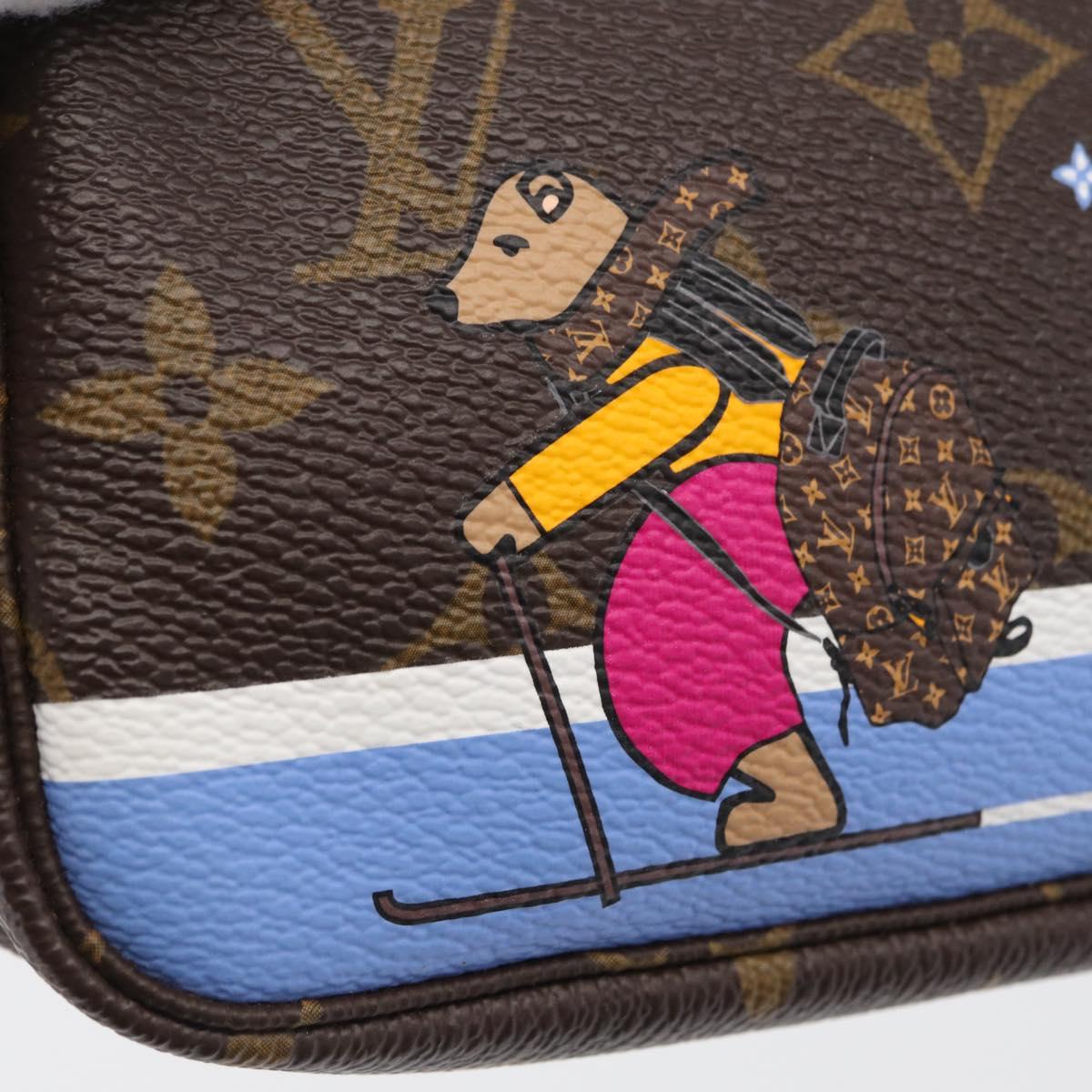 LOUIS VUITTON Monogram Ski Bear Mini Pochette Accessoires Pouch M67769 168066SAM