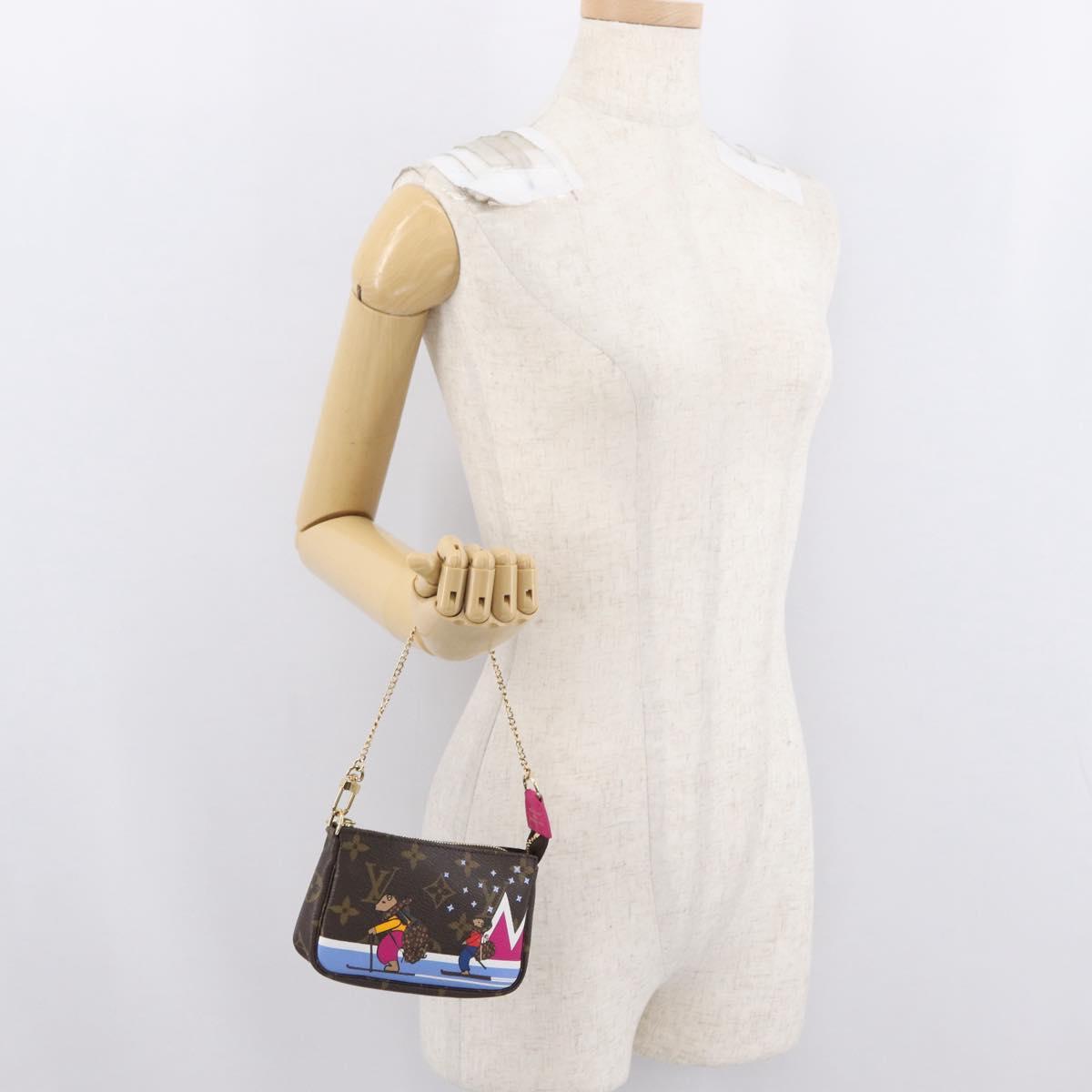 LOUIS VUITTON Monogram Ski Bear Mini Pochette Accessoires Pouch M67769 168066SAM