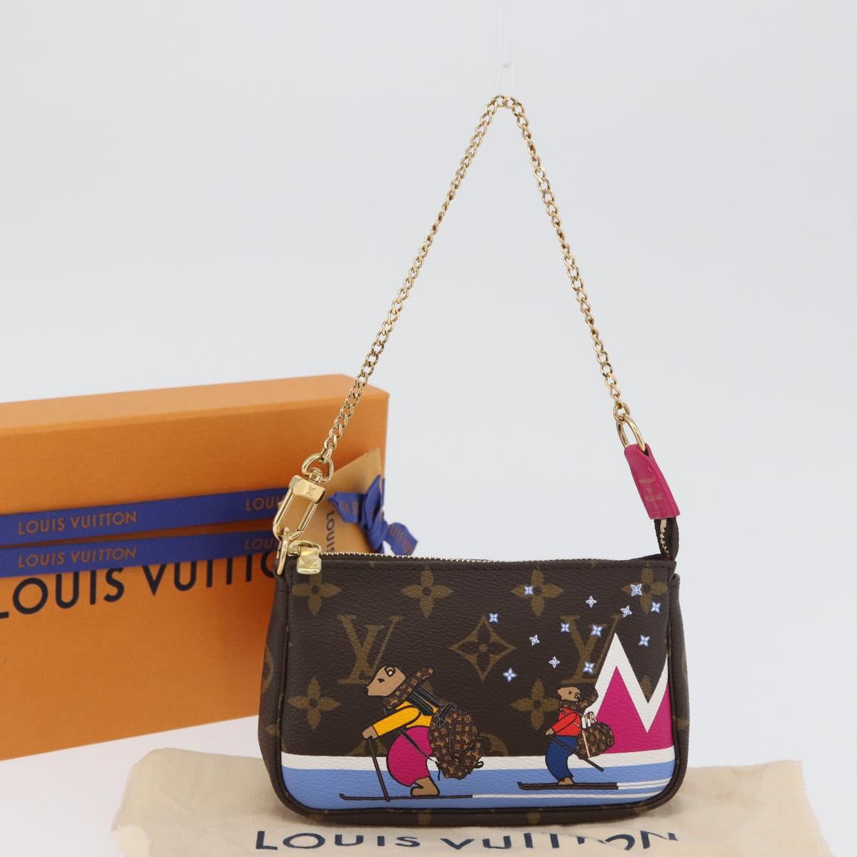 LOUIS VUITTON Monogram Ski Bear Mini Pochette Accessoires Pouch M67769 168066SAM