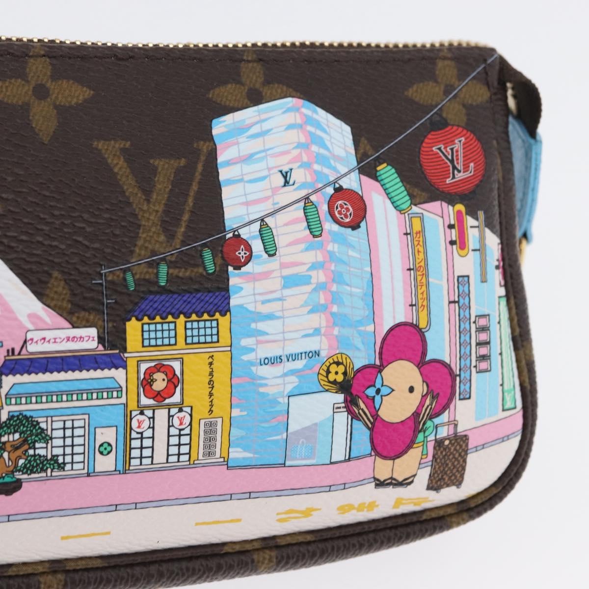 LOUIS VUITTON Monogram Vivienne Mini Pochette Accessoires M81637 Auth 168069SM