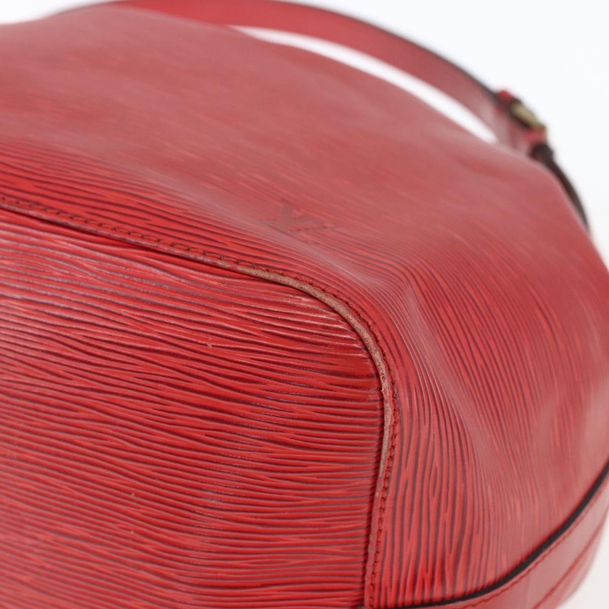 LOUIS VUITTON Epi Petit Noe Shoulder Bag Red M44107 LV Auth 168076