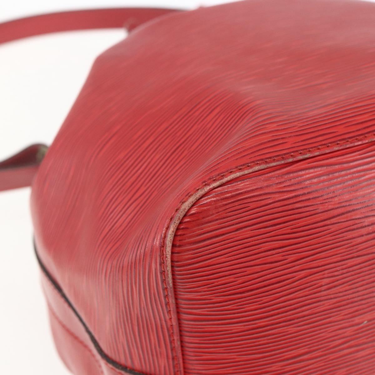 LOUIS VUITTON Epi Petit Noe Shoulder Bag Red M44107 LV Auth 168076