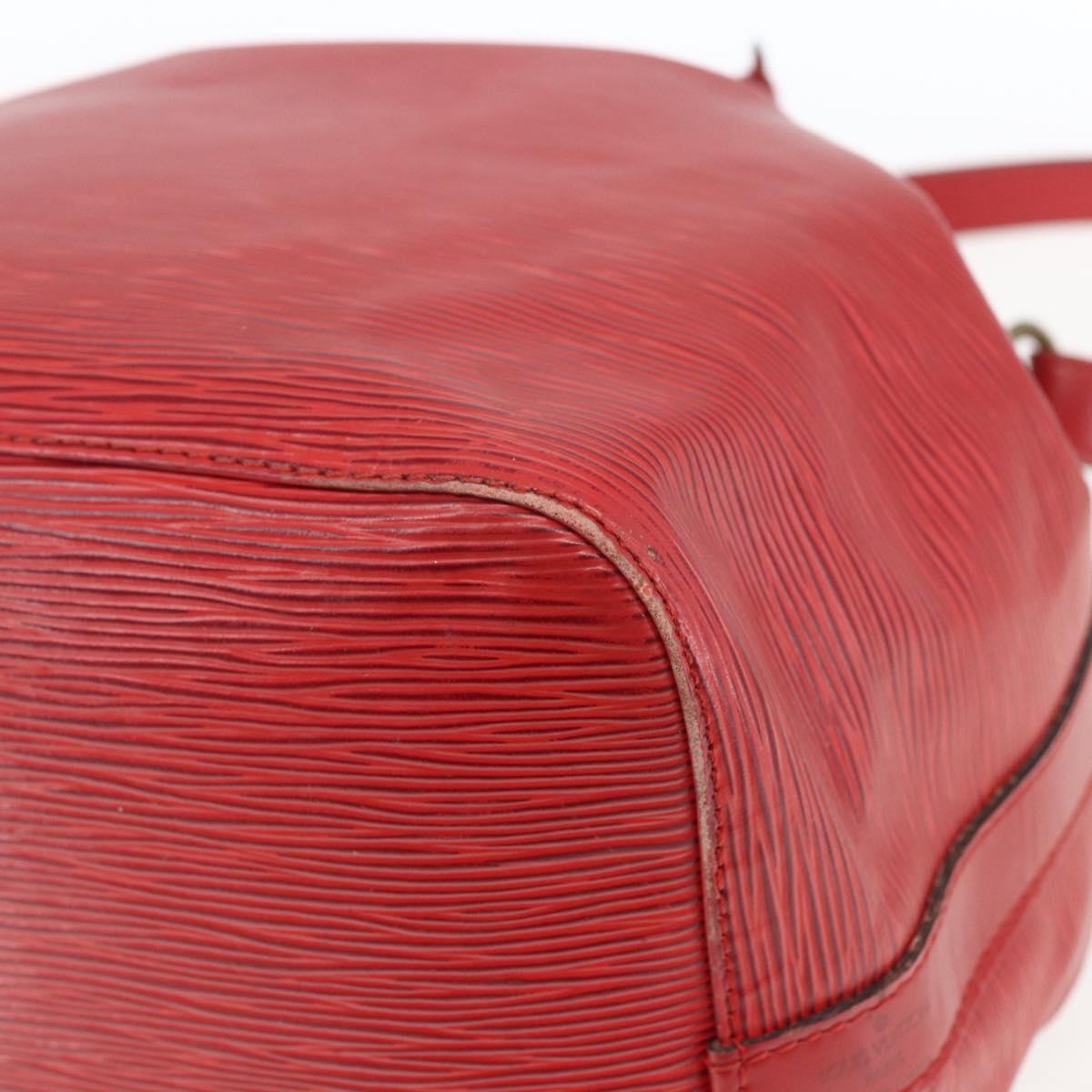 LOUIS VUITTON Epi Petit Noe Shoulder Bag Red M44107 LV Auth 168076