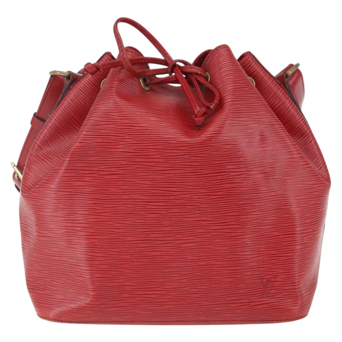 LOUIS VUITTON Epi Petit Noe Shoulder Bag Red M44107 LV Auth 168076