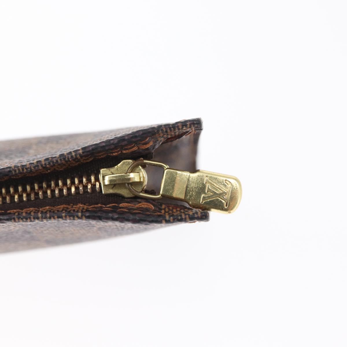 LOUIS VUITTON Damier Ebene Marais Pouch LV Auth 168080