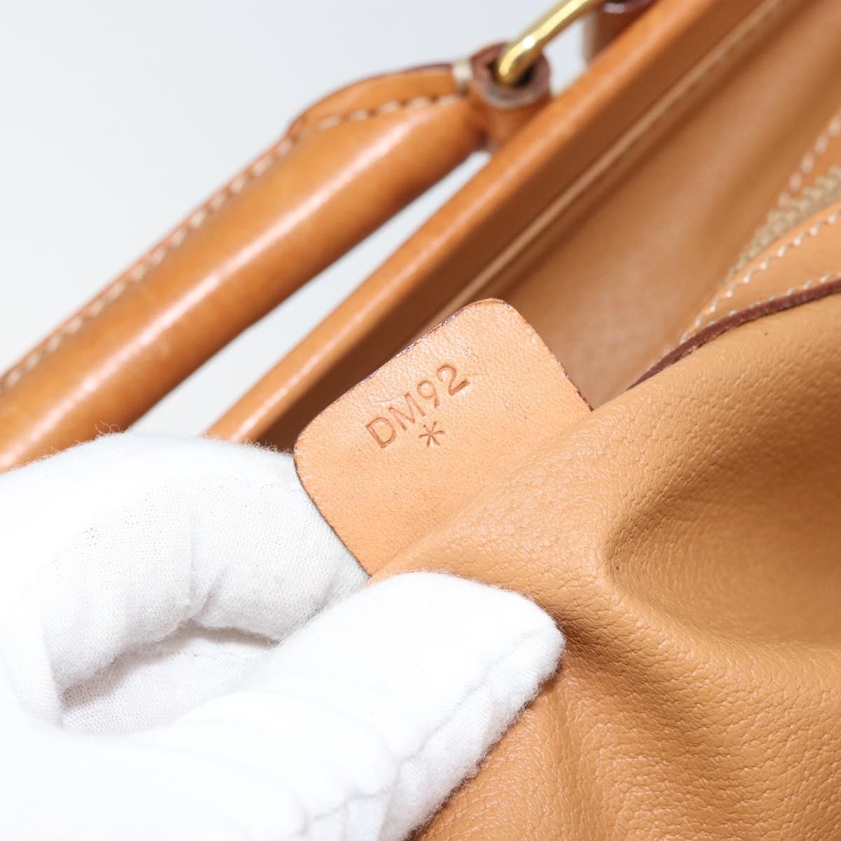 CELINE Macadam Canvas Hand Bag PVC 2way Beige Gold Auth 168082