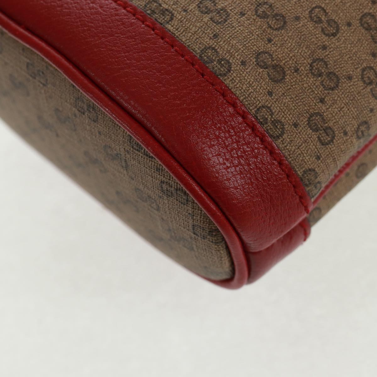 GUCCI Doraemon Micro GG Supreme Shoulder Bag PVC Beige Gold 647801 Auth 168092M