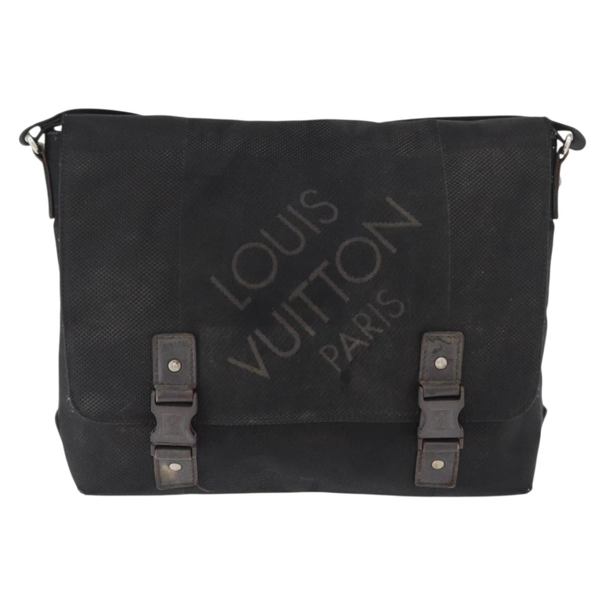 LOUIS VUITTON Damier Geant Roux Shoulder Bag Black M93079 LV Auth 168094