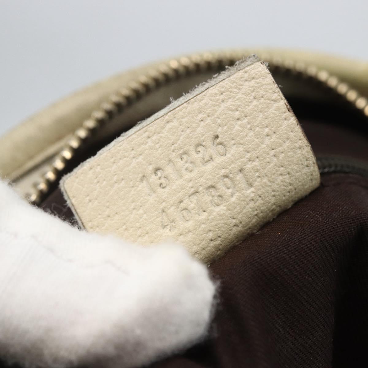 GUCCI GG Canvas Shoulder Bag Beige Gold 131326 Auth 168097