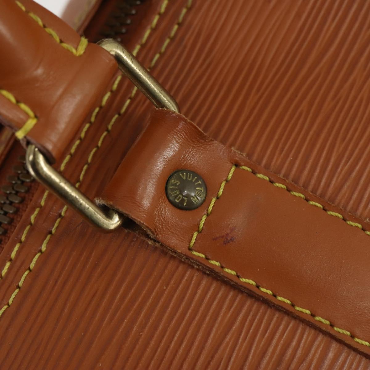 LOUIS VUITTON Epi Keepall 50 Boston Bag Brown M42968 LV Auth 168114
