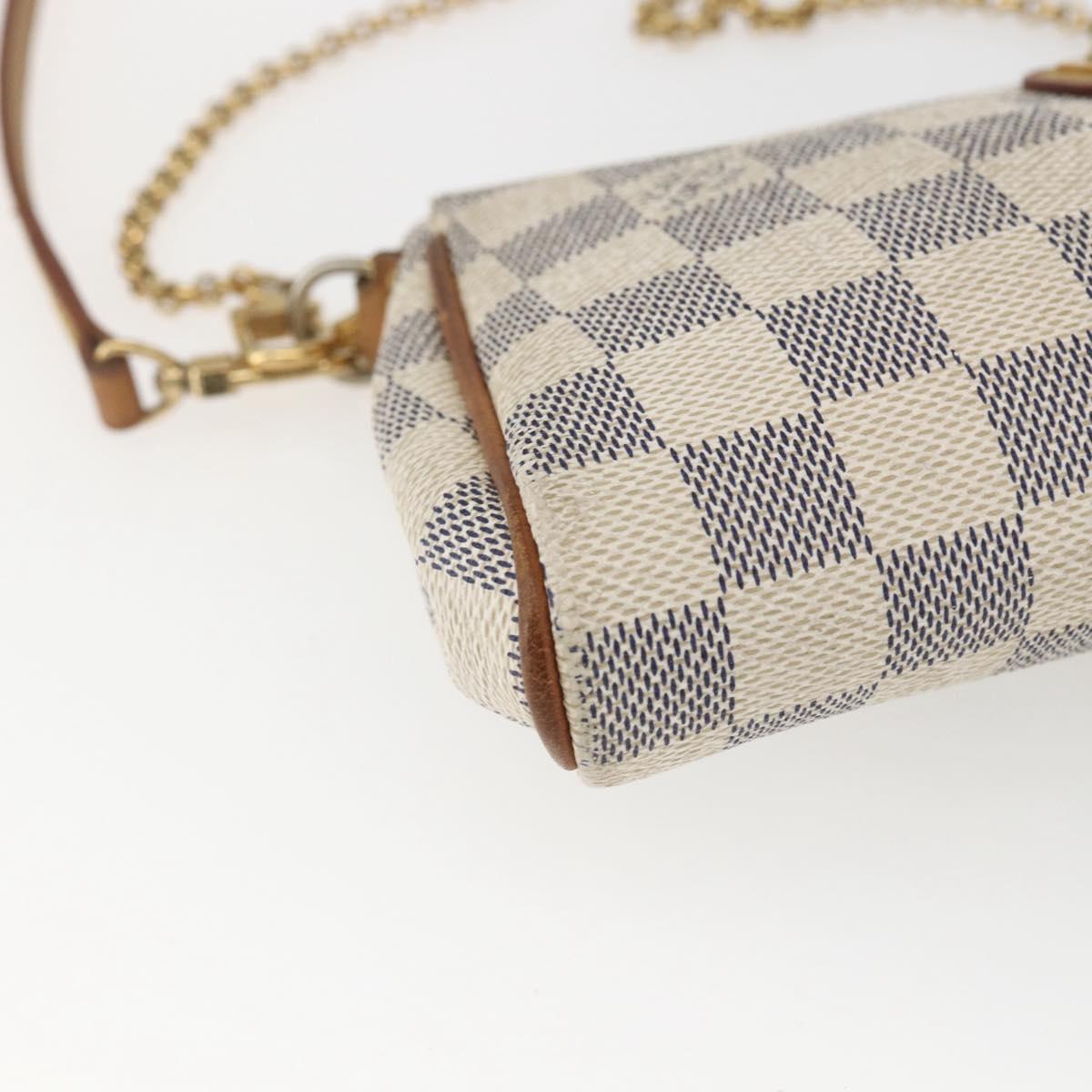 LOUIS VUITTON Damier Azur Eva Shoulder Bag 2way N55214 LV Auth 168124