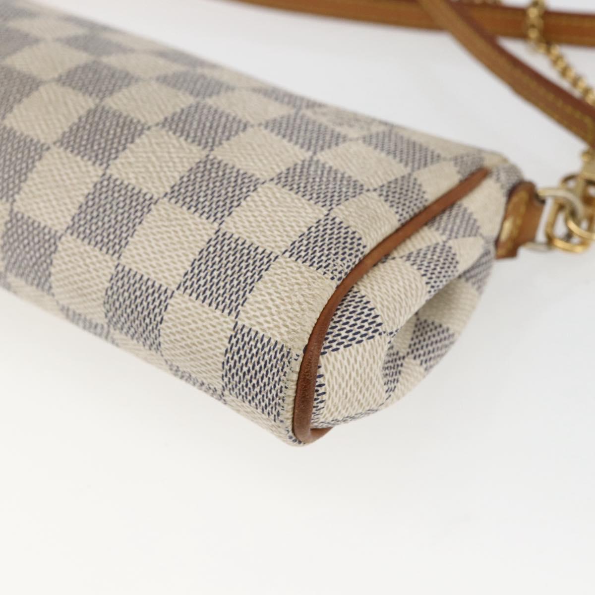 LOUIS VUITTON Damier Azur Eva Shoulder Bag 2way N55214 LV Auth 168124