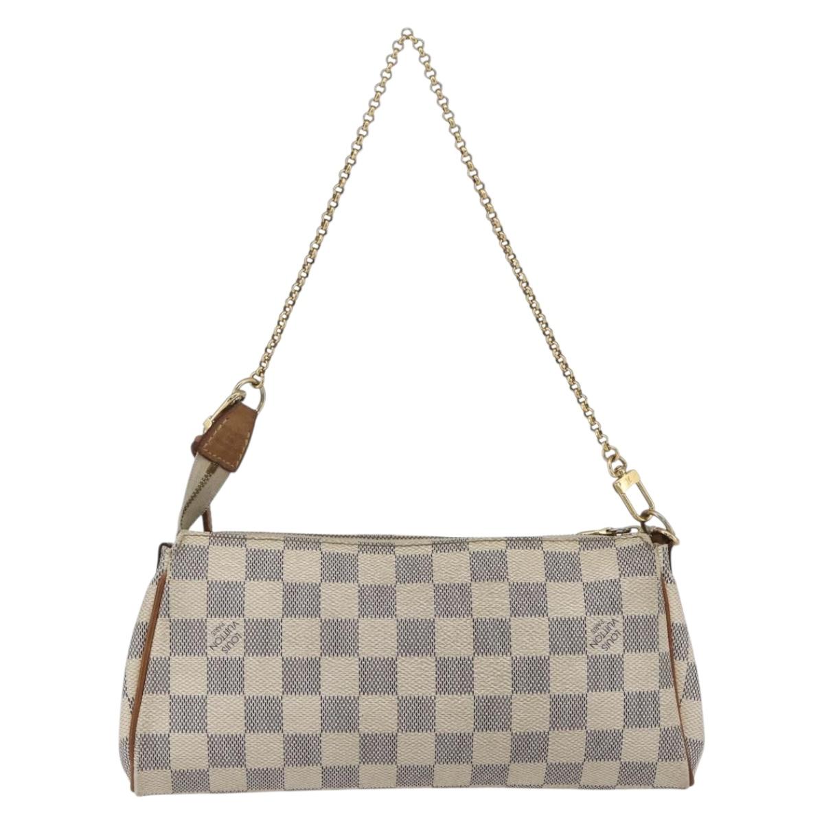 LOUIS VUITTON Damier Azur Eva Shoulder Bag 2way N55214 LV Auth 168124