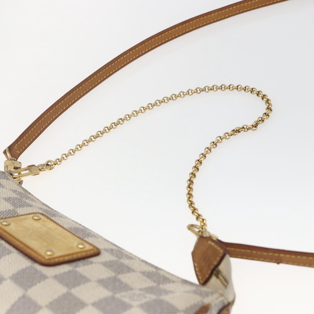LOUIS VUITTON Damier Azur Eva Shoulder Bag 2way N55214 LV Auth 168124