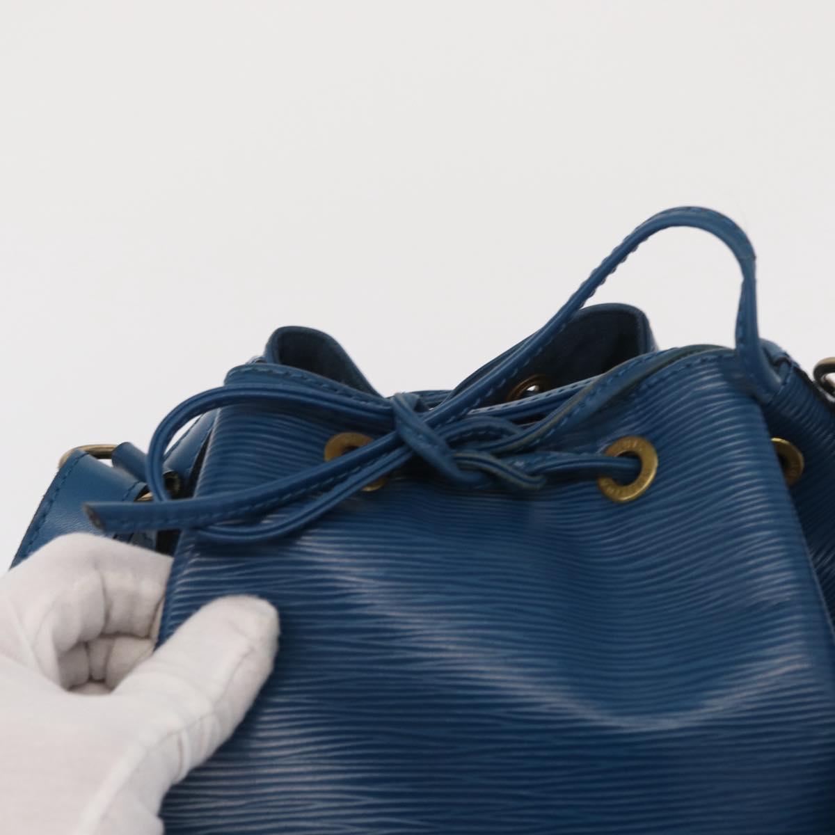 LOUIS VUITTON Epi Petit Noe Shoulder Bag Blue M44105 LV Auth 168129