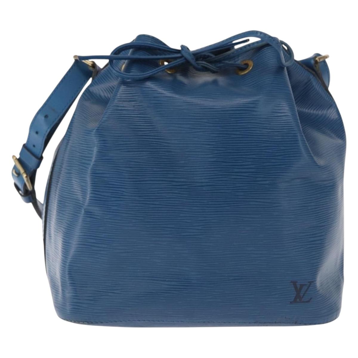 LOUIS VUITTON Epi Petit Noe Shoulder Bag Blue M44105 LV Auth 168129
