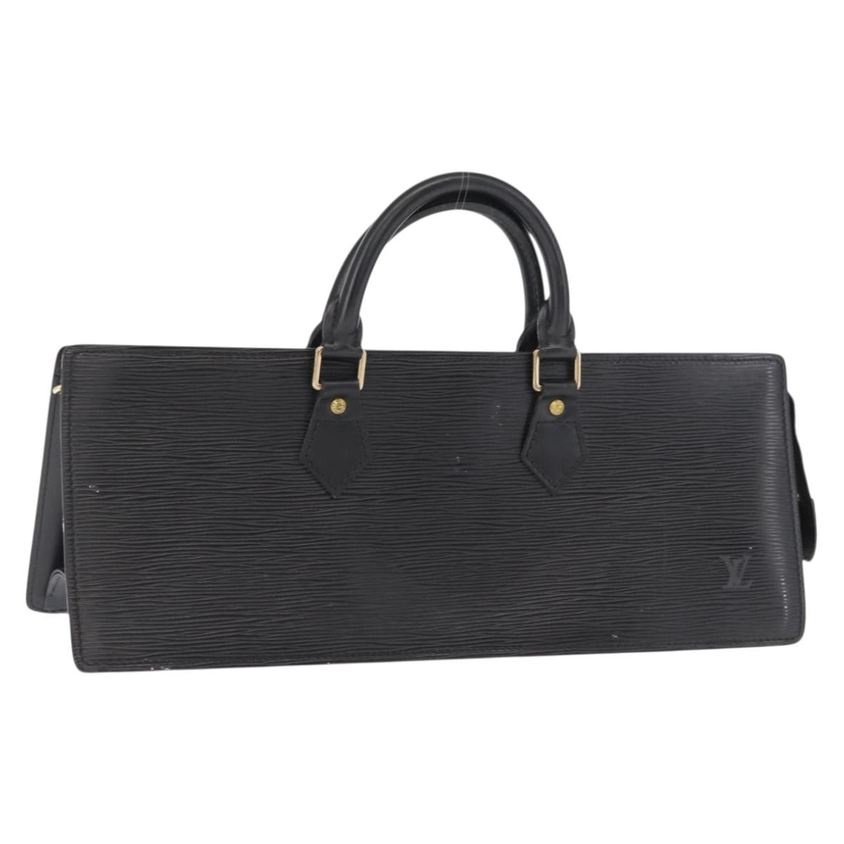 LOUIS VUITTON Epi Sac Triangle Hand Bag Black M52092 LV Auth 168130