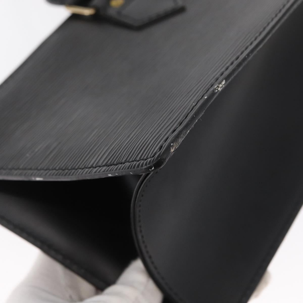 LOUIS VUITTON Epi Sac Triangle Hand Bag Black M52092 LV Auth 168130