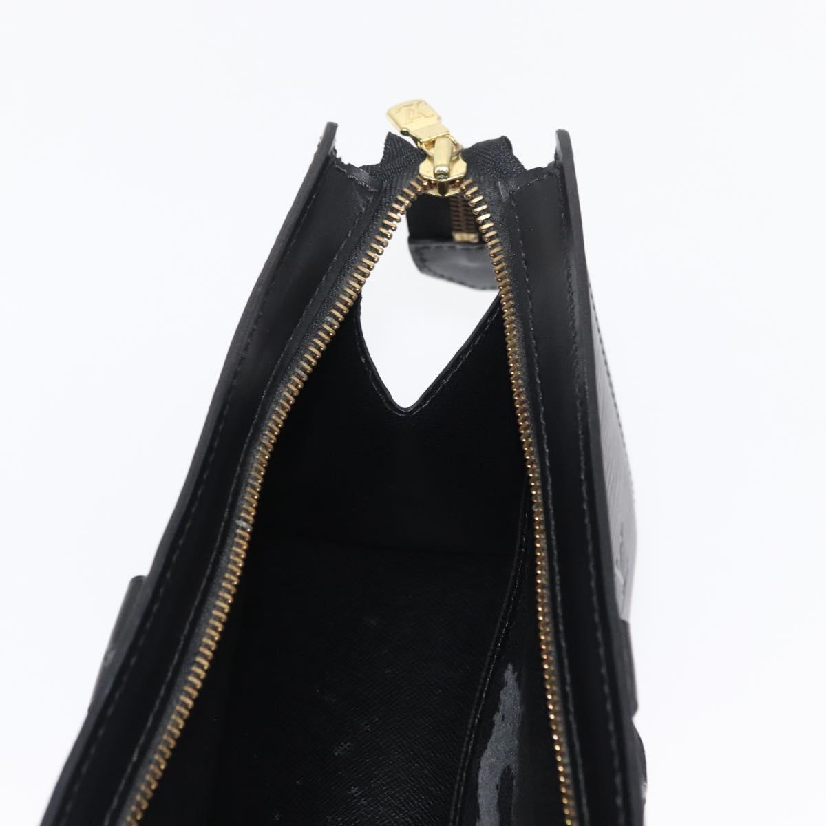 LOUIS VUITTON Epi Sac Triangle Hand Bag Black M52092 LV Auth 168130