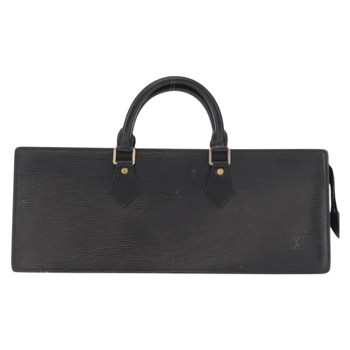 LOUIS VUITTON Epi Sac Triangle Hand Bag Black M52092 LV Auth 168130