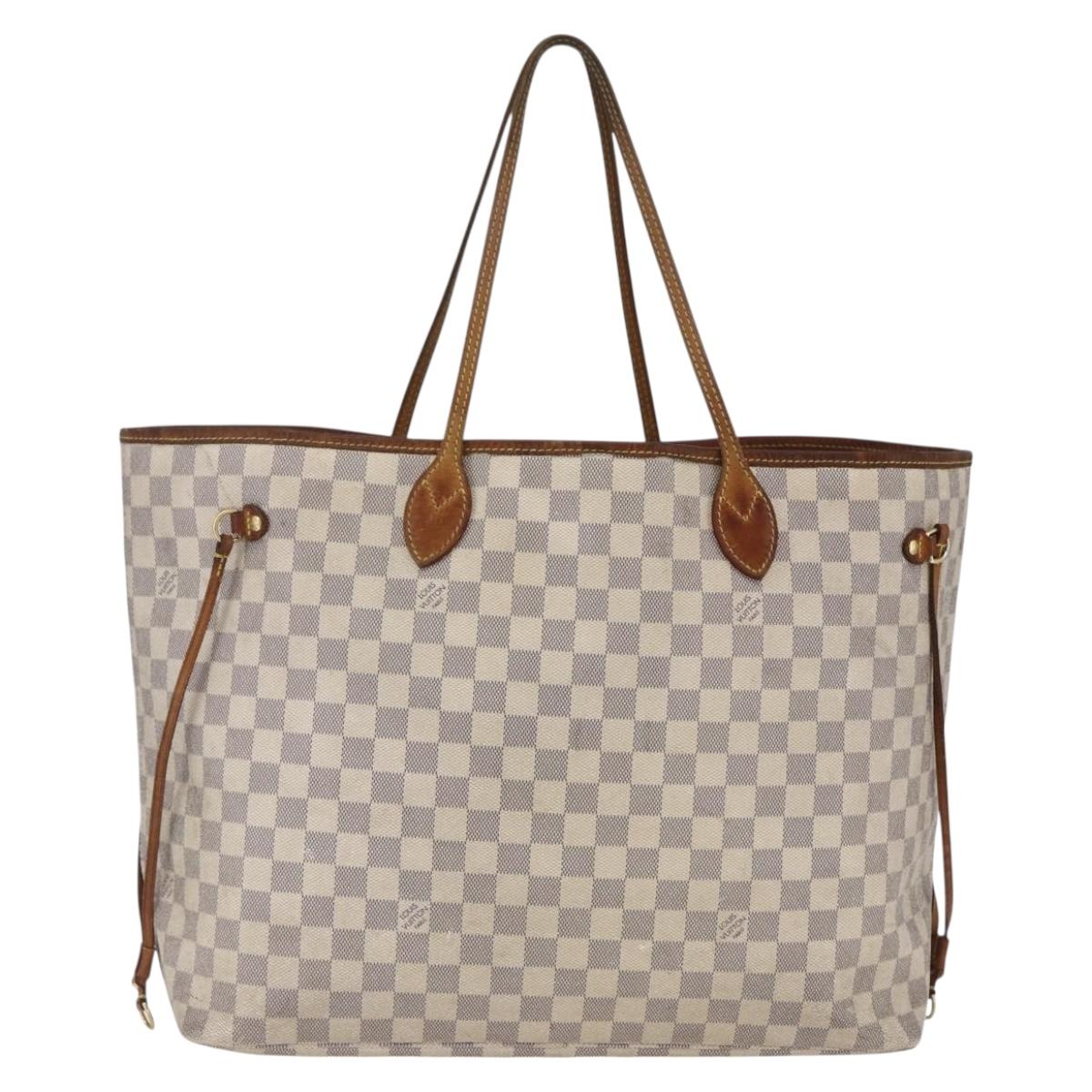 LOUIS VUITTON Damier Azur Neverfull GM Tote Bag N41360 LV Auth 168133