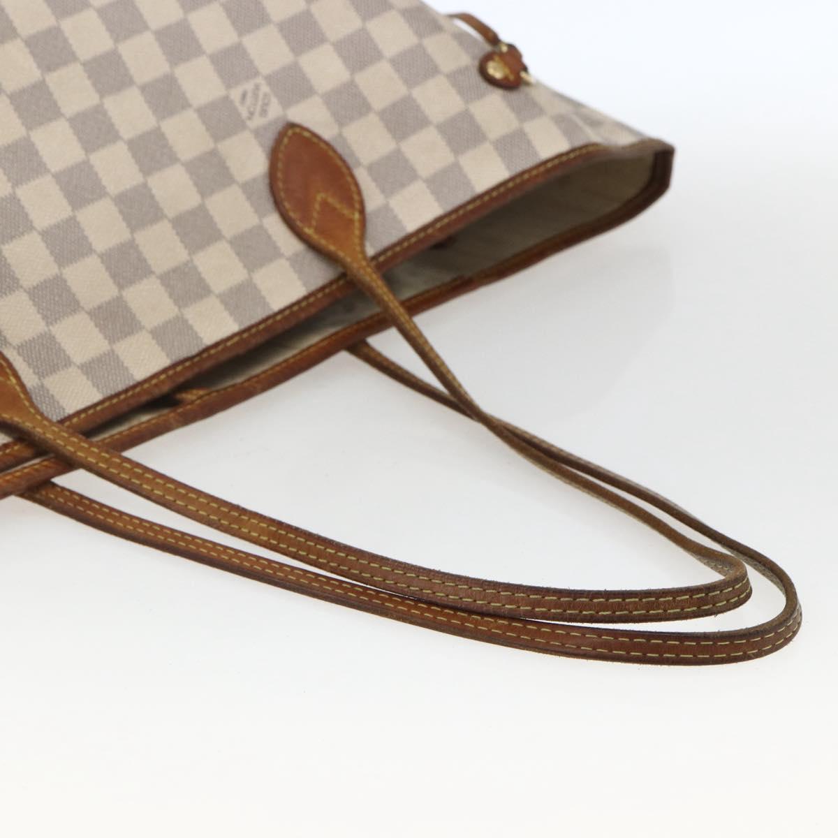 LOUIS VUITTON Damier Azur Neverfull GM Tote Bag N41360 LV Auth 168133