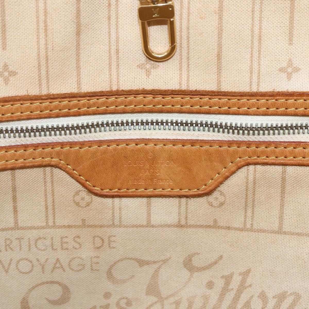 LOUIS VUITTON Damier Azur Neverfull GM Tote Bag N41360 LV Auth 168134
